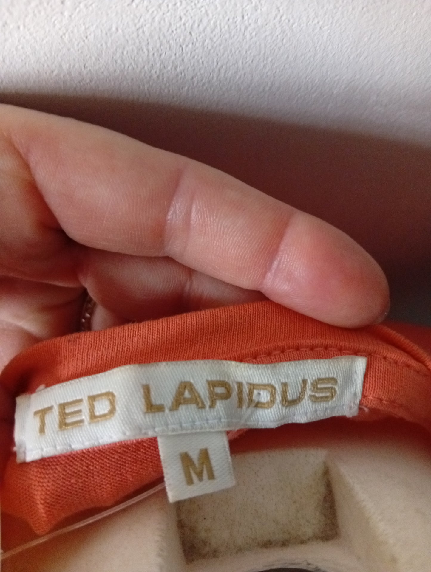 T-shirt femme Ted Lapidus orange - Taille M. D001