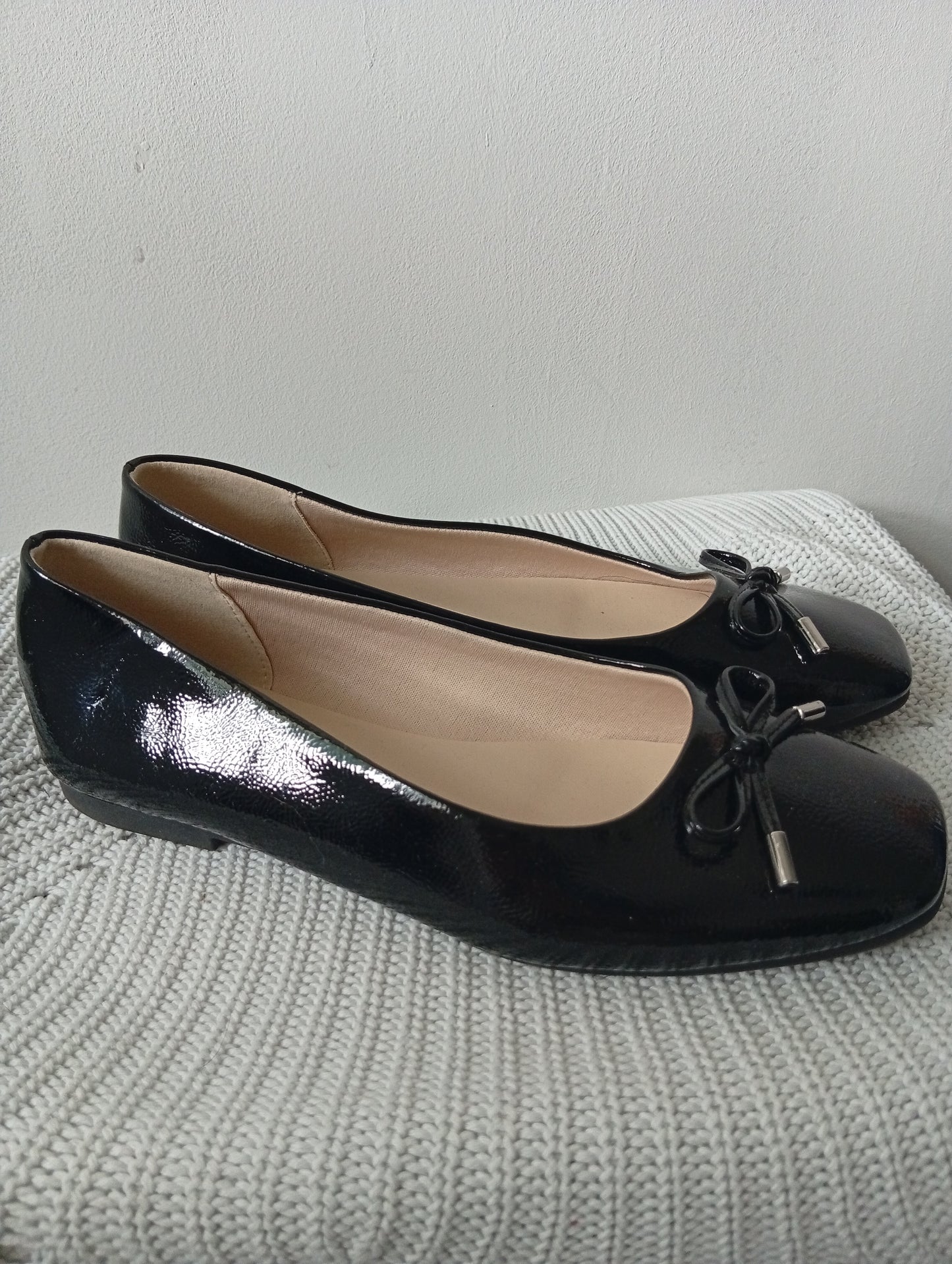 Ballerines Femme Philov' - Brillantes avec Nœud - Pointure 36. K0036