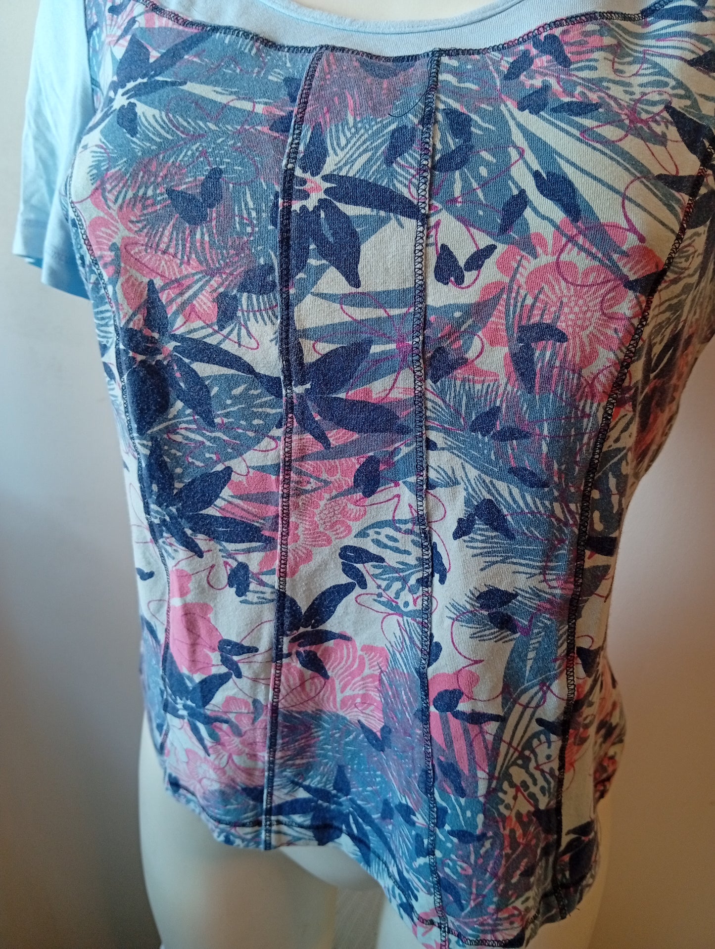 T-shirt femme Bleu de Sym - Taille 40. G0024