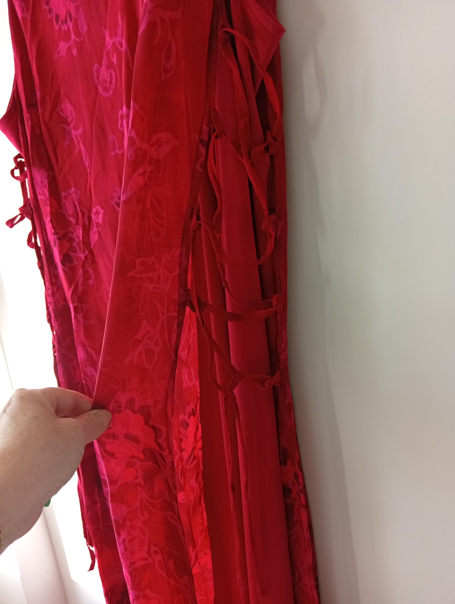 Robe longue sans manche 1.2.3 taille 46 - Voile superposé. K007