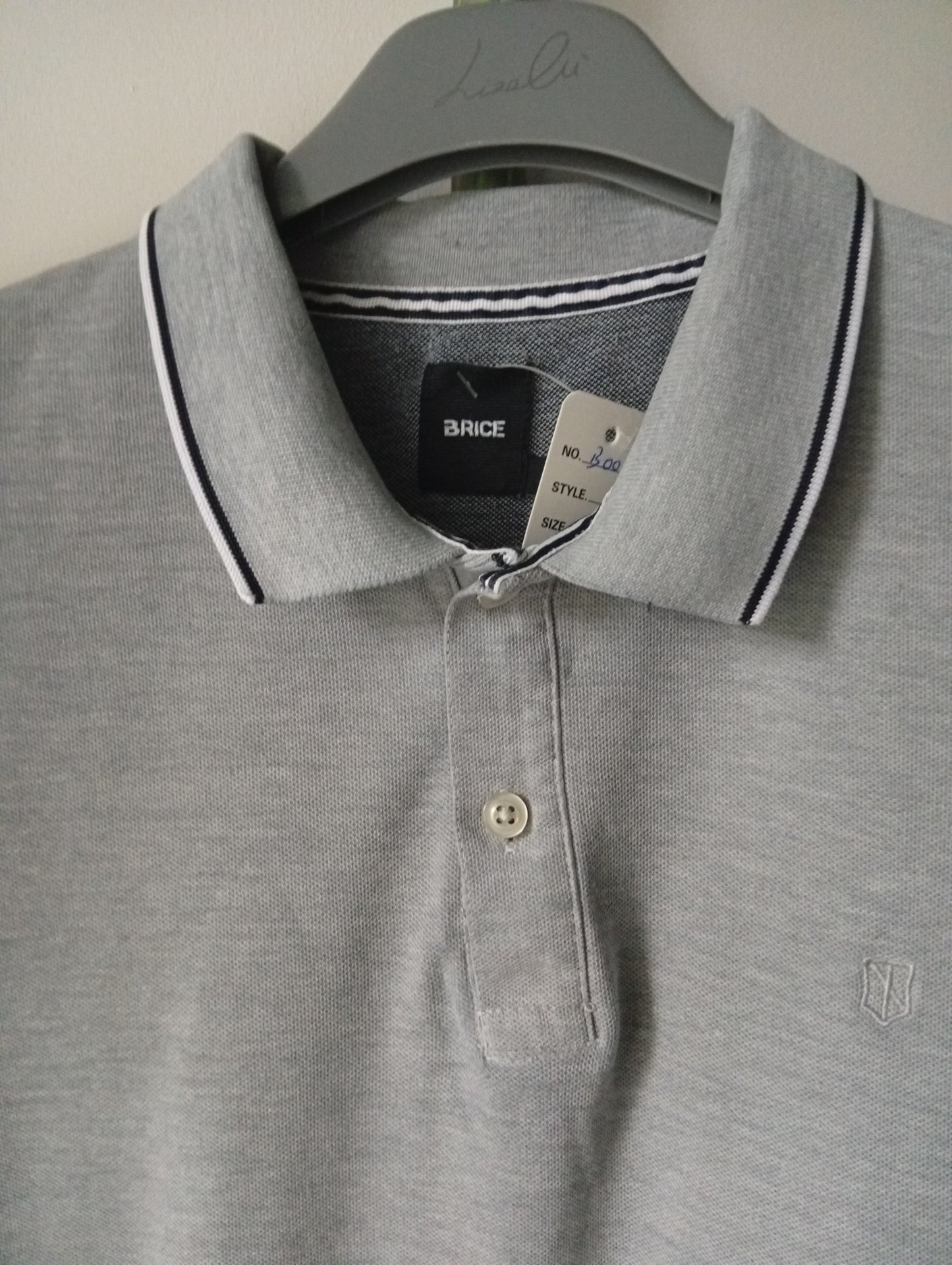 Polo homme manches courtes Brice gris taille L B0018