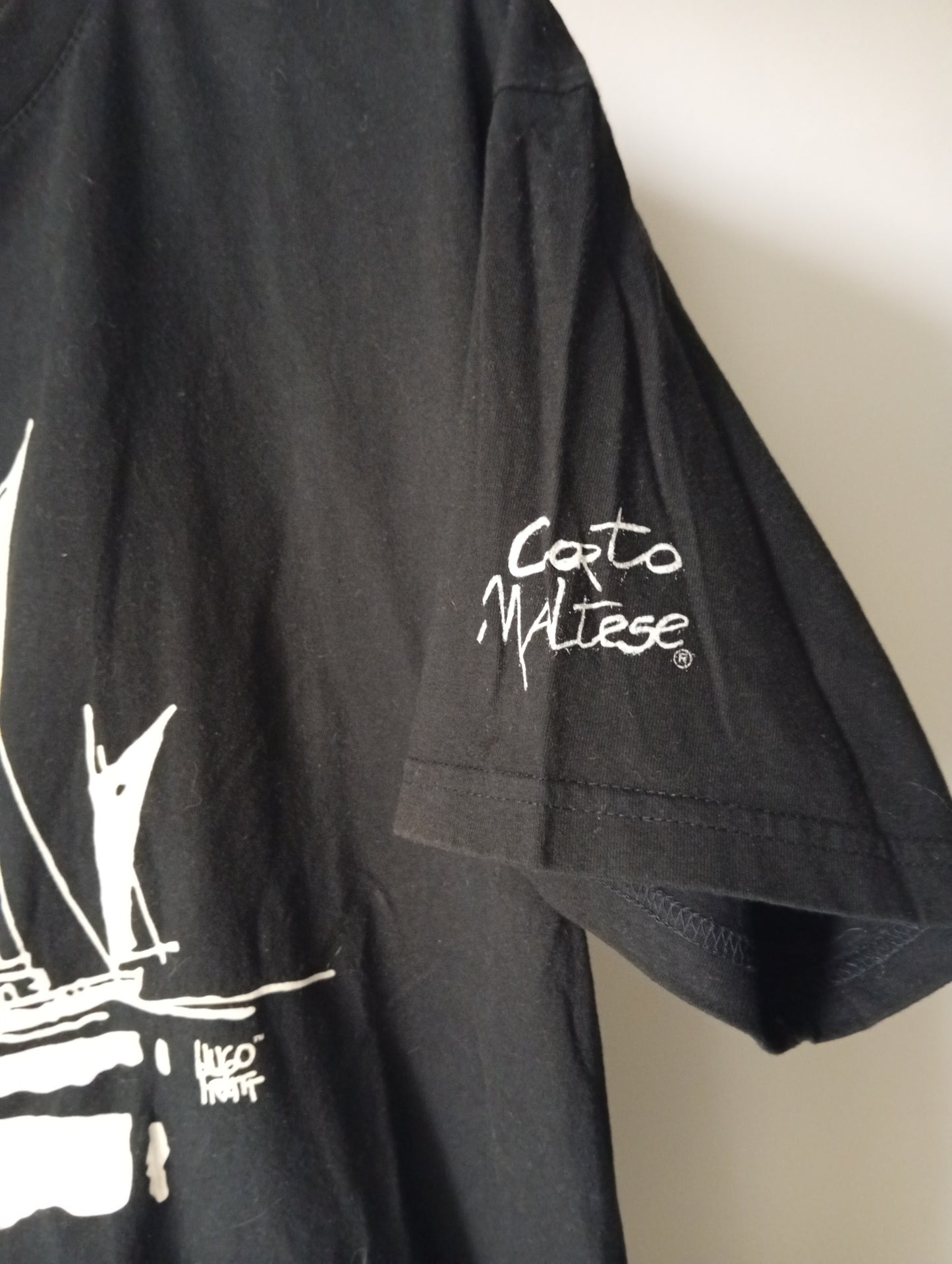 T-shirt noir B et C collection - Taille L avec motif. B0031