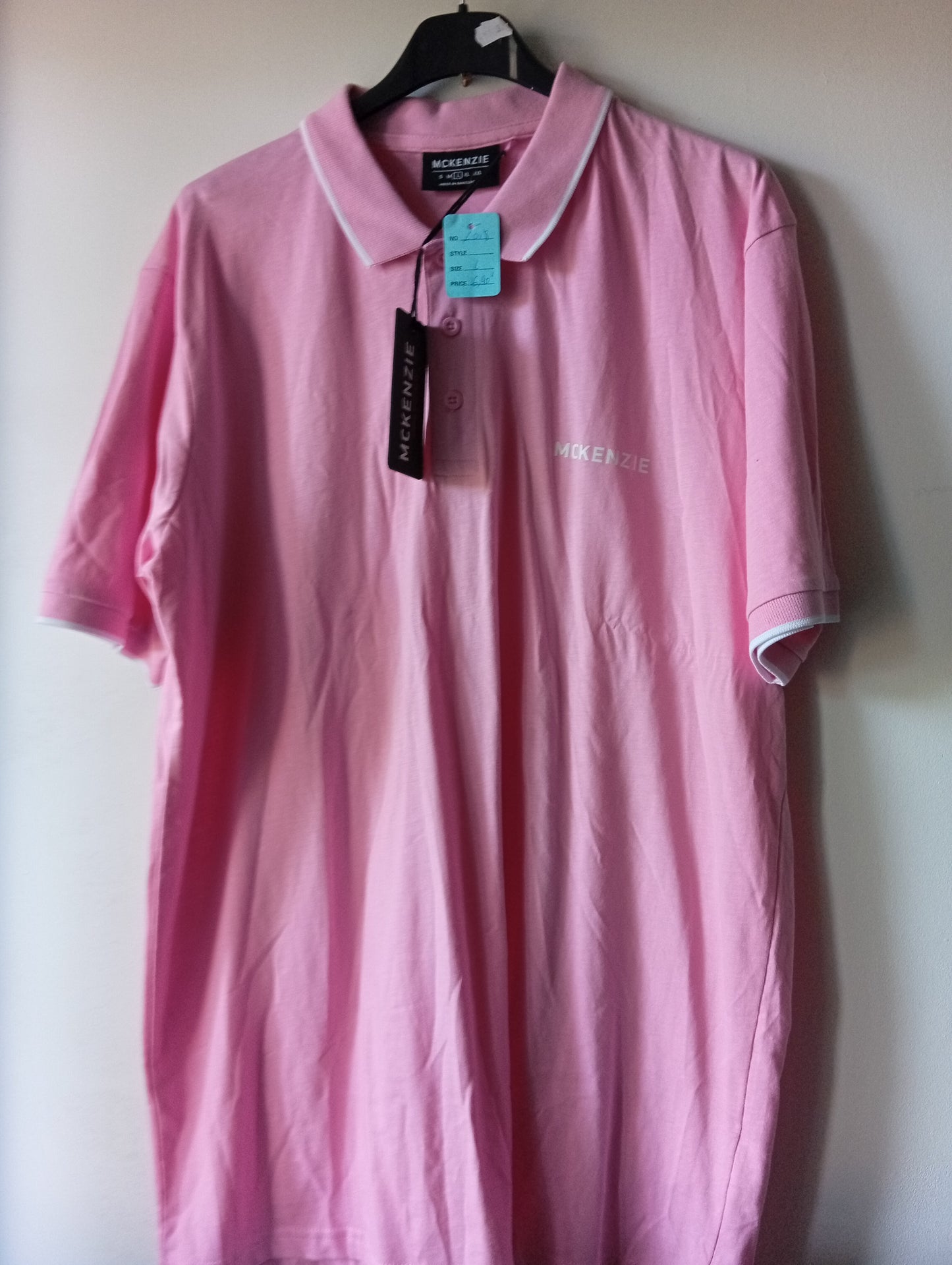 Polo homme McKenzie - Taille L - Rose - Neuf avec étiquette. L0018