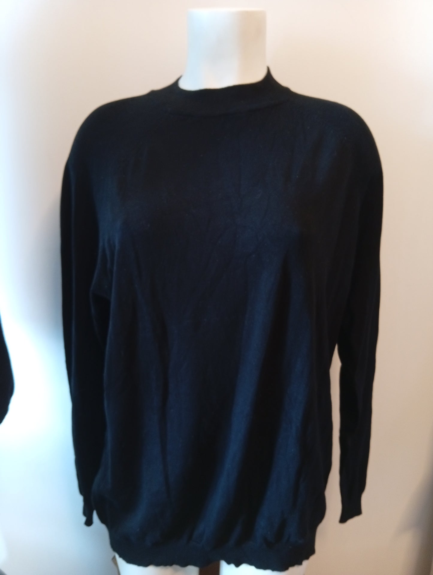 Pull Femme Noir Zara Col Rond - Taille XL.  H0025
