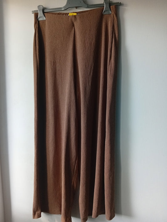 Pantalon large Bershka marron taille L. G0031