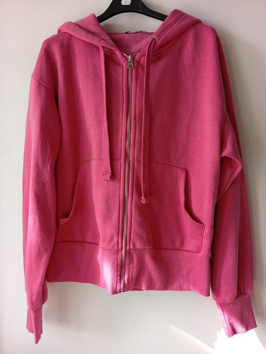 Veste à capuche Bershka taille M rose. E0022