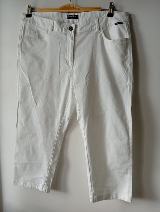 Pantacourt Femme Captain Corsair - Blanc - Taille XL. K0035