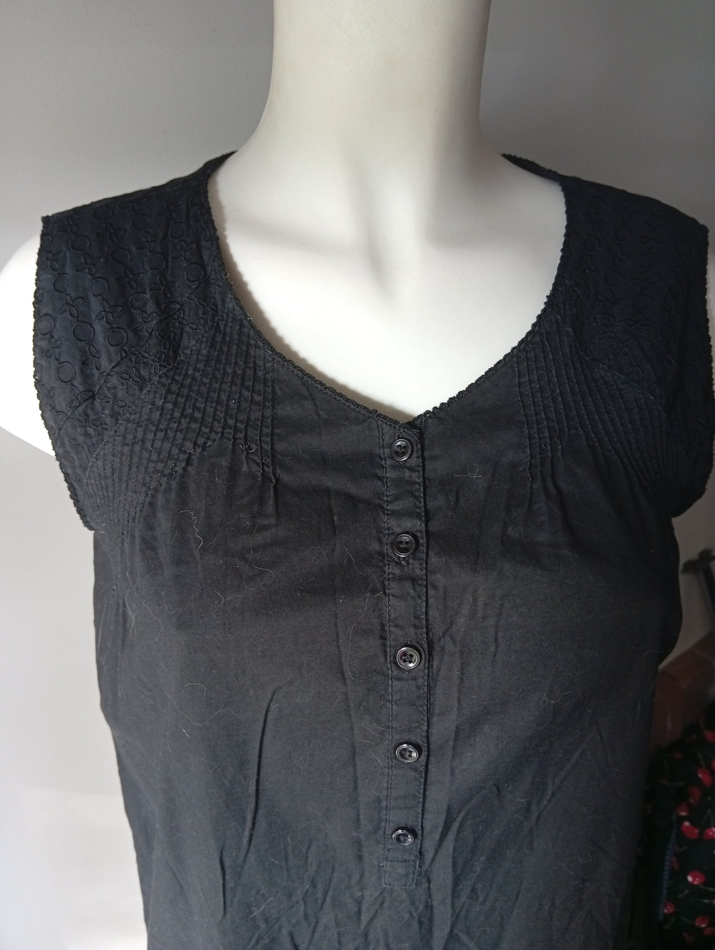 Robe noire détente sans manche Soft Grey - Taille 38  D0025