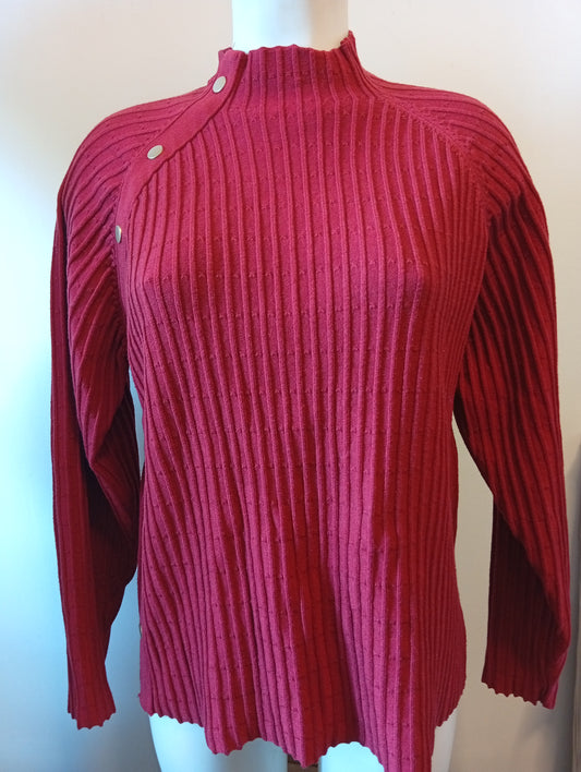 Pull Femme Chemise Basic Fashion Rouge XXL. H0011