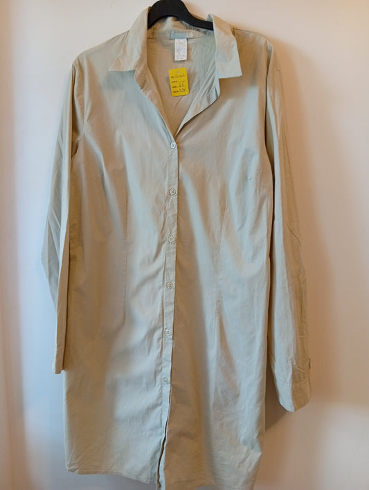 Robe chemise beige manches longues - Taille 44. G004