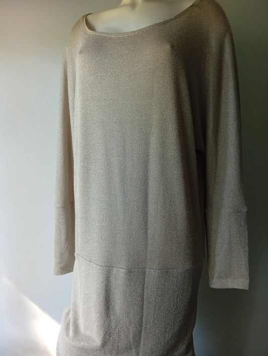 Robe élégante MS mode - Taille L - Couleur doré - Manches longues. L0025