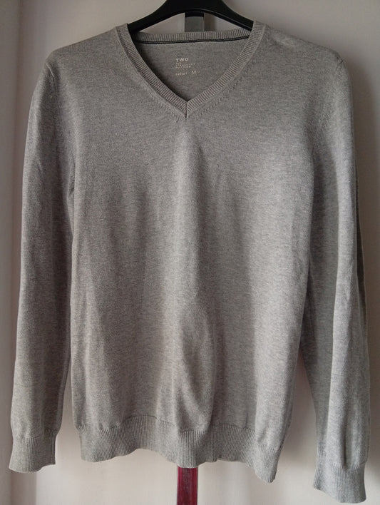 Pull Col V Gris Homme Celio - Taille M. C0019