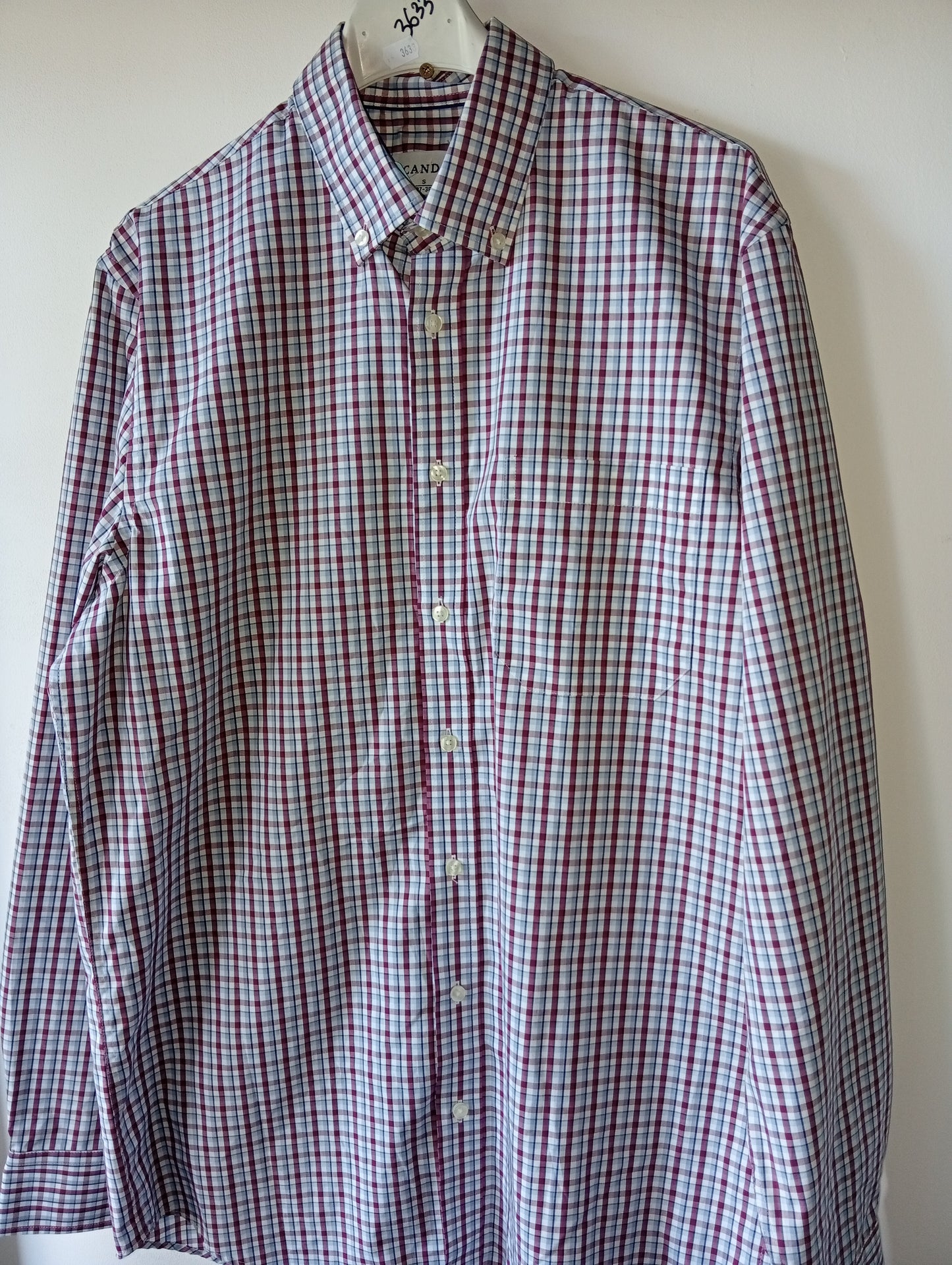 Chemise homme Canda à carreaux - Taille S (37/38) - Regular Fit. L0024