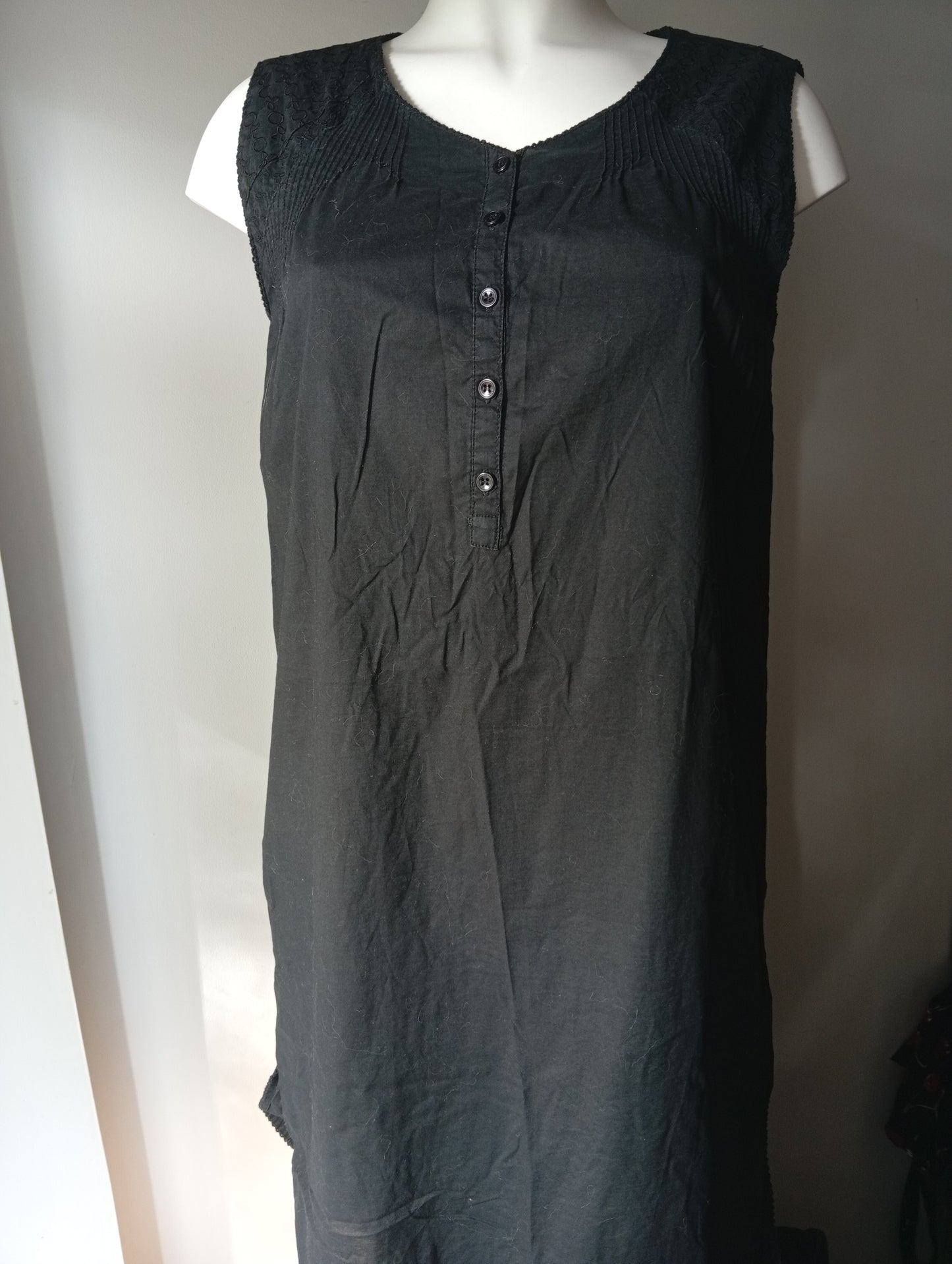 Robe noire détente sans manche Soft Grey - Taille 38  D0025