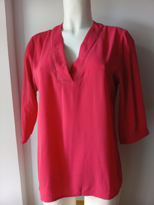 Blouse femme Manoukian taille L couleur brique. C0013