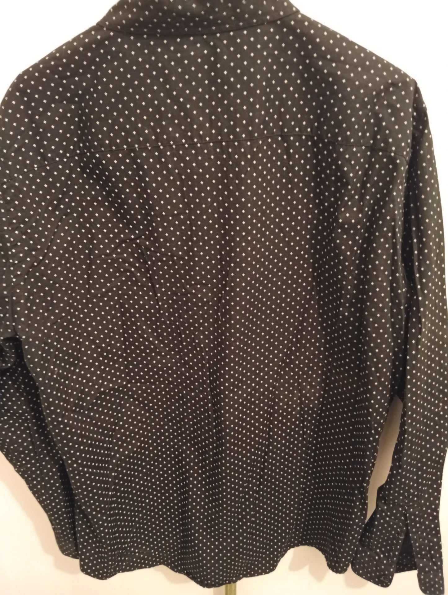 Chemise homme slim Celio noire avec motif - Taille XL (43-44 cm)