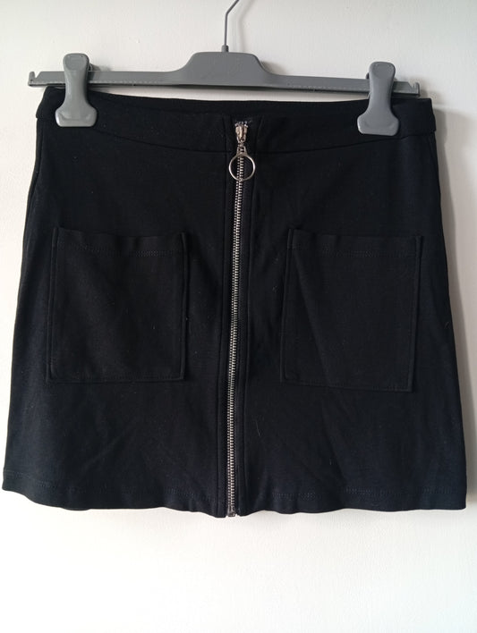 Jupe courte noire avec zip Forever 21 - Taille S  E0025
