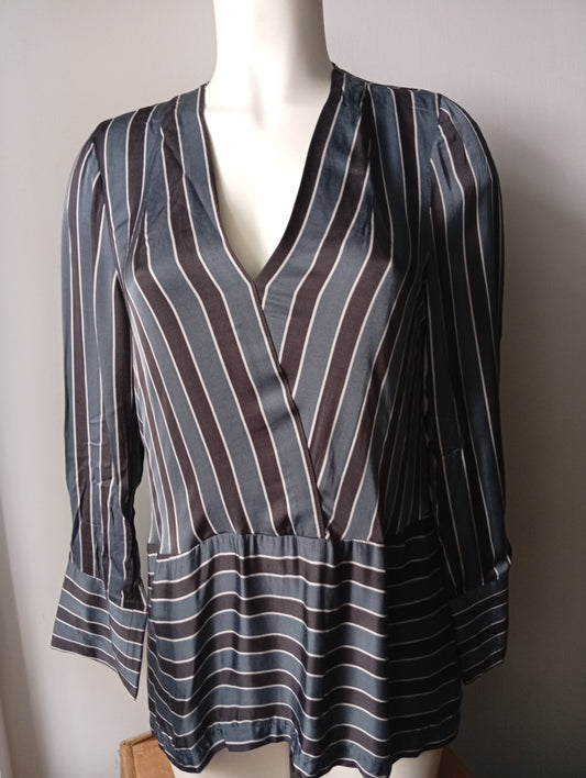 Blouse Lauren Vidal grise manches longues - Taille S. B0034