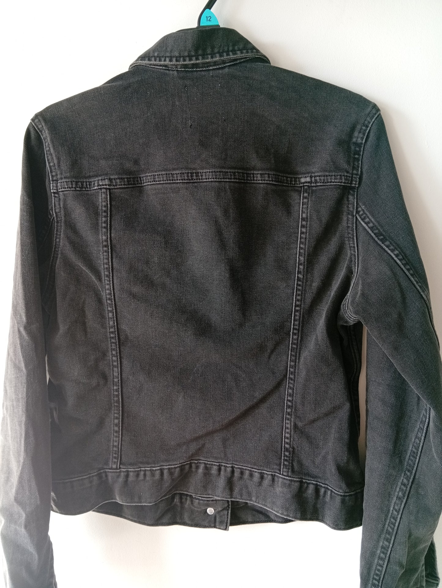 Veste en jean H&M noire - Taille S. F0038