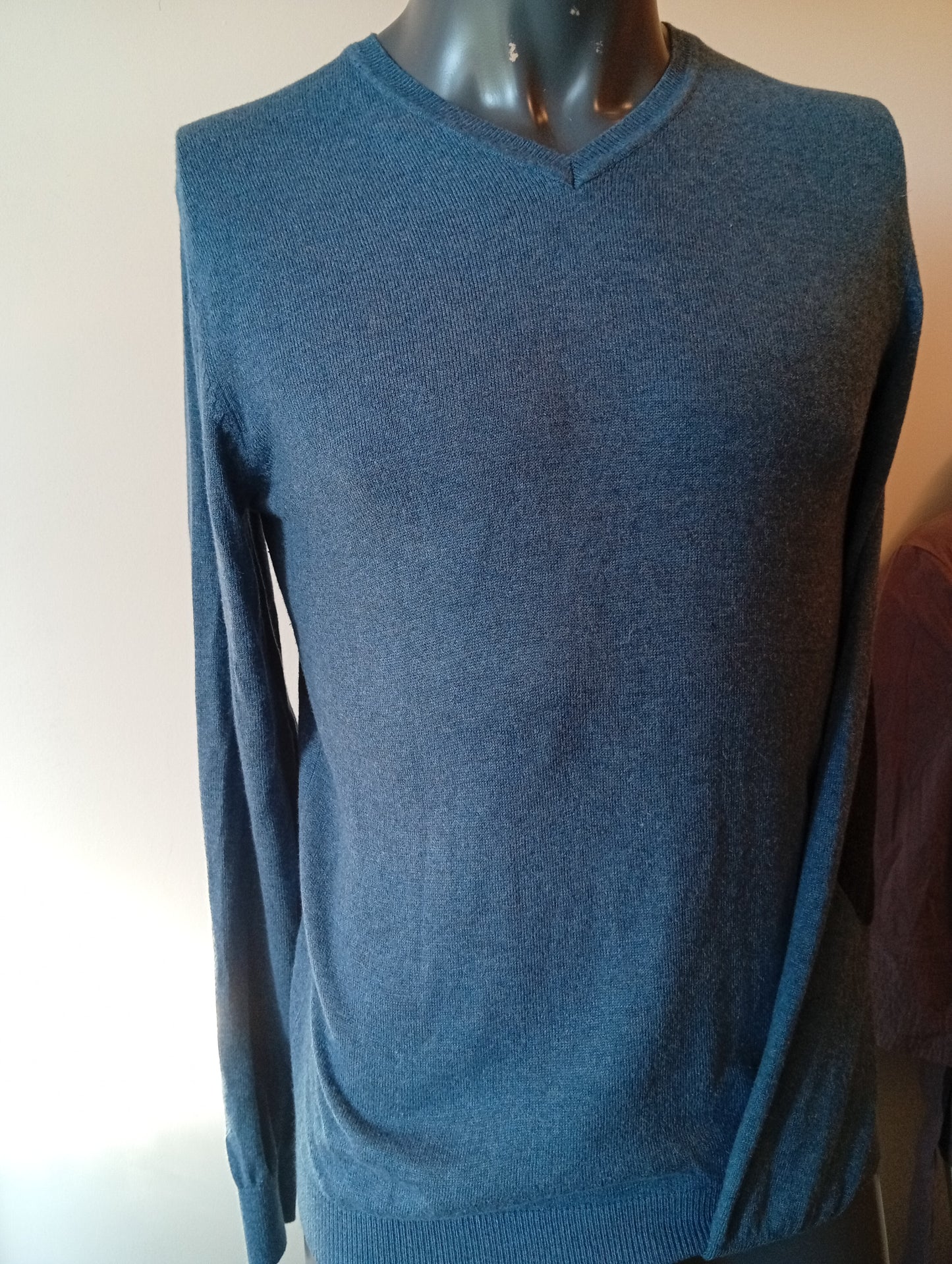 Pull Homme Celio Col V Patch Coudes Taille S. H0027