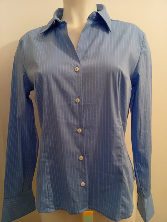 Chemise femme Stradivarius L bleu à rayures. A0011