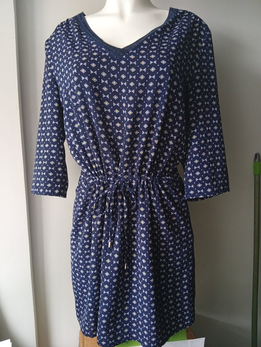 Robe Femme It Hippie - Bleu Marine à Motifs taille L. A0012